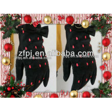 Ladies fashion winter dress pigskin leather gloves